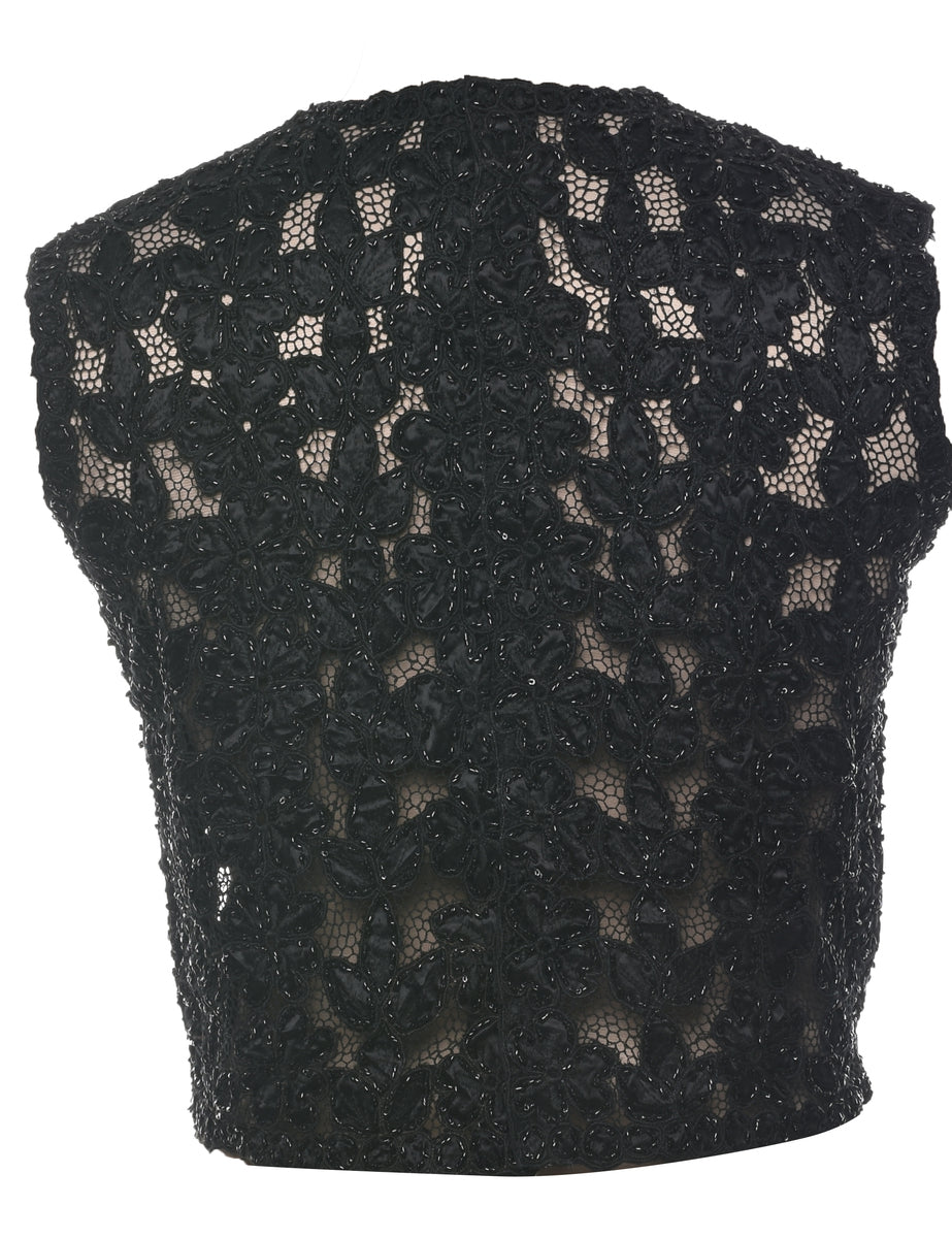 Beaded Evening Top - M