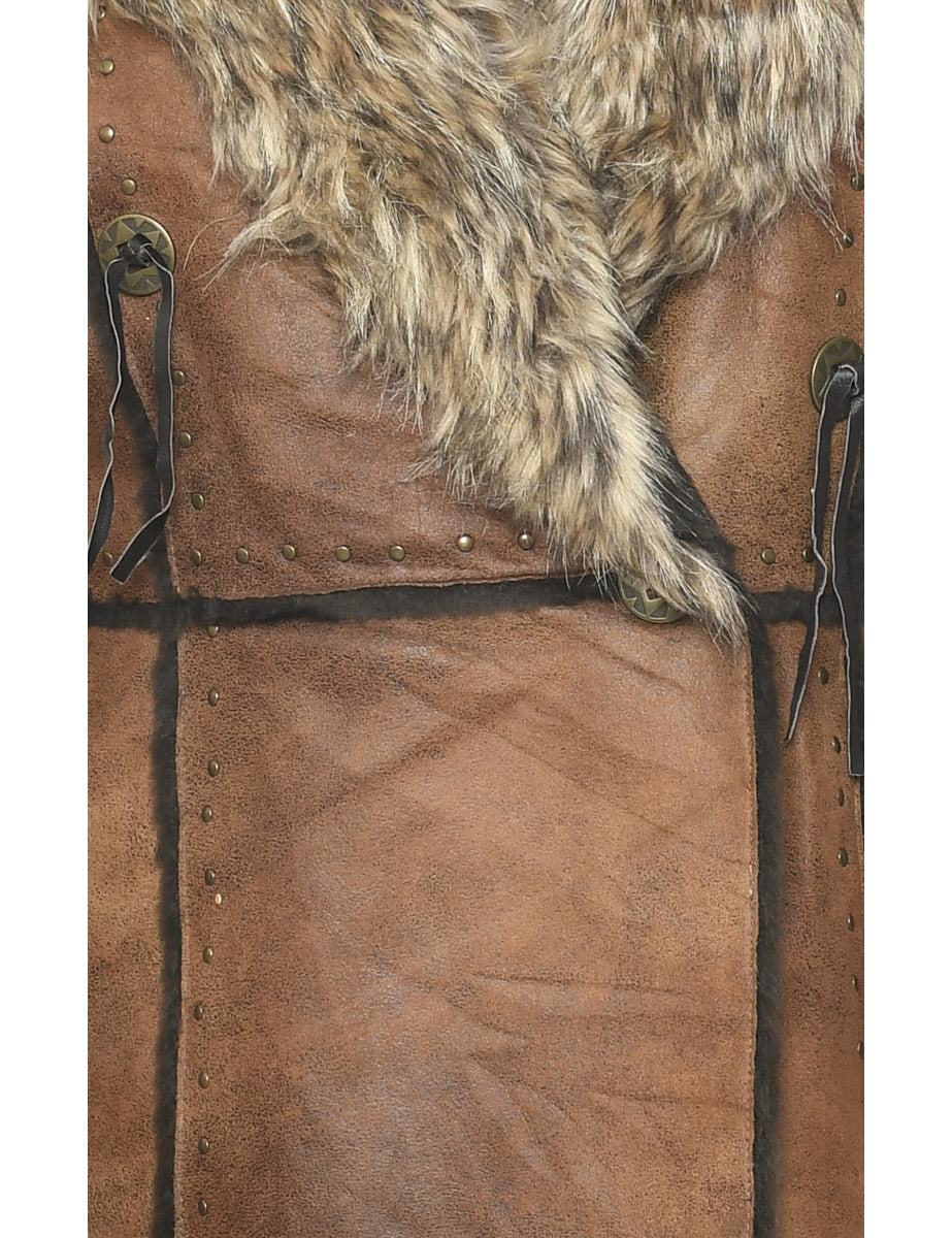 Brown Faux Shearling Y2K Jacket - S
