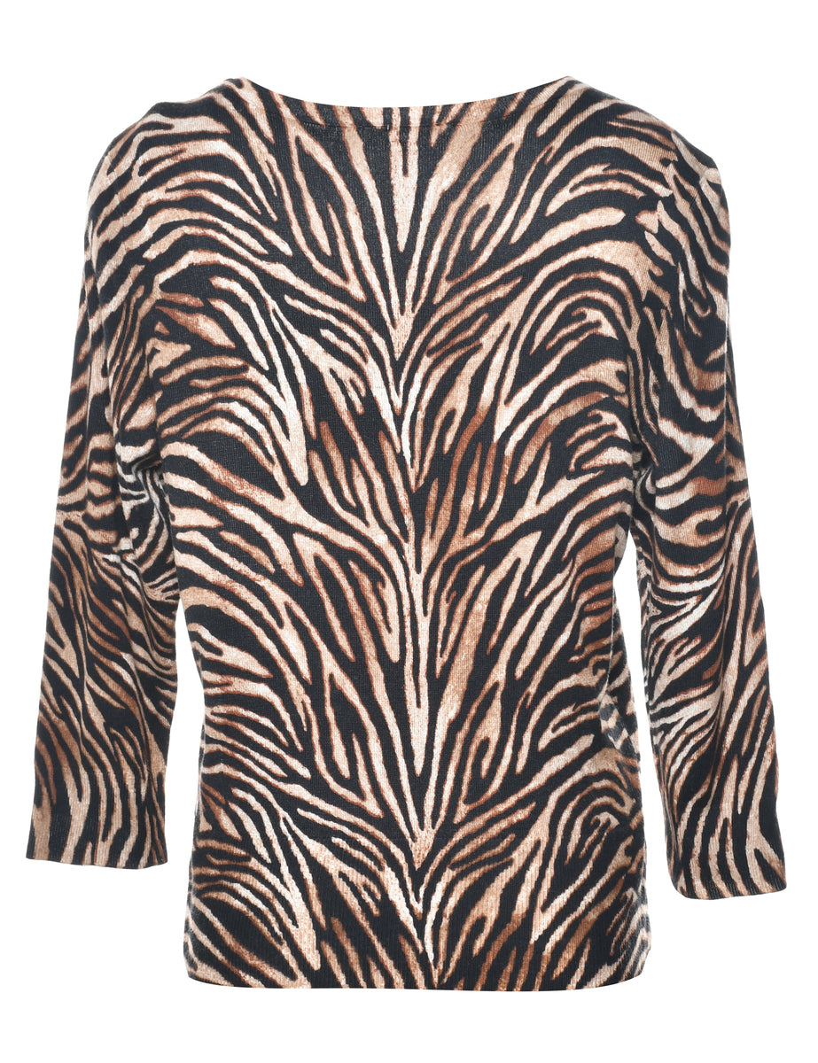 Brown Cardigan - L