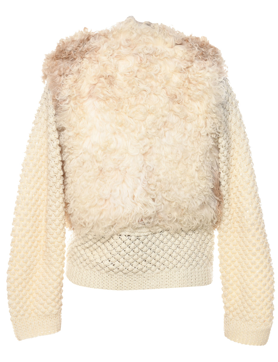 Pale Yellow Cardigan - M