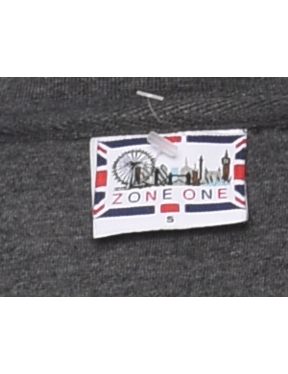 London England Dark Grey Embroidered Sweatshirt - S