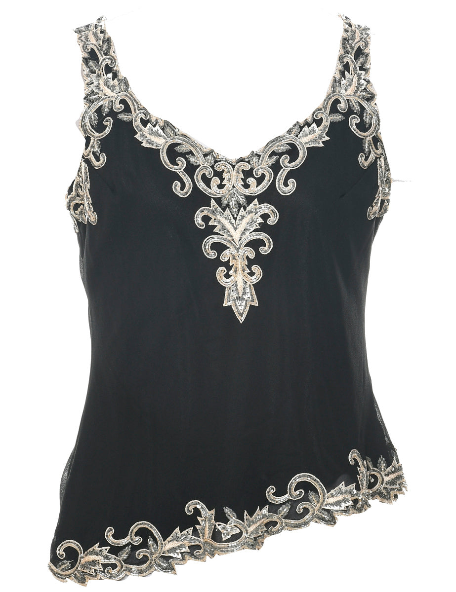 Beaded Evening Top - M