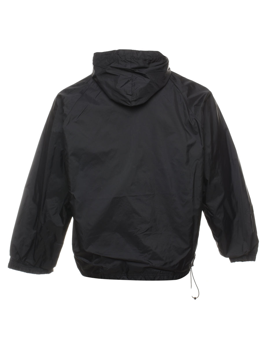Charles River Quarter-Zip Black Embroidered Nylon Jacket - S