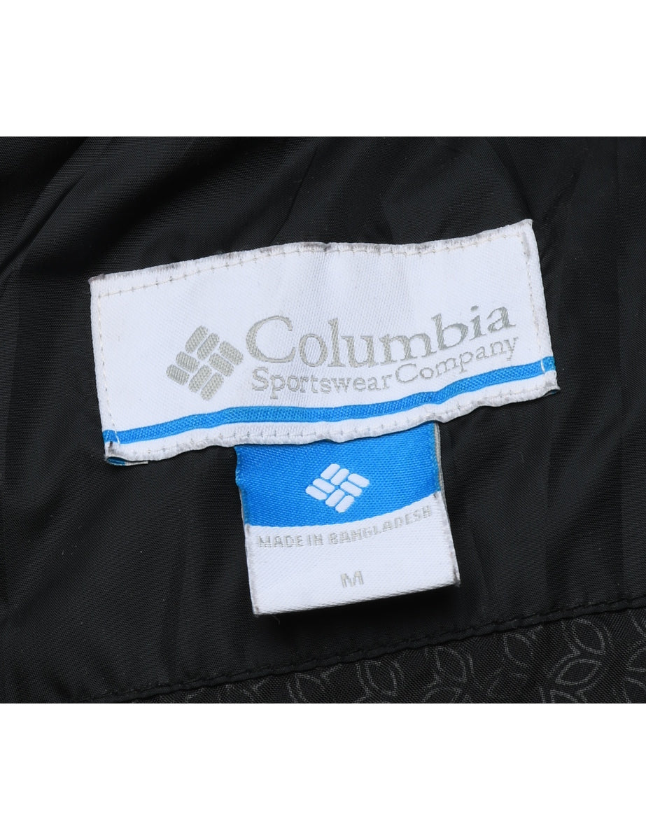 Columbia Black Zip-Front Hooded Puffer Jacket - M