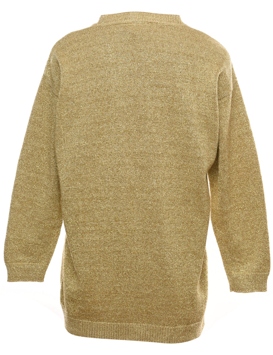Lurex Thread Pattern Jumper - S
