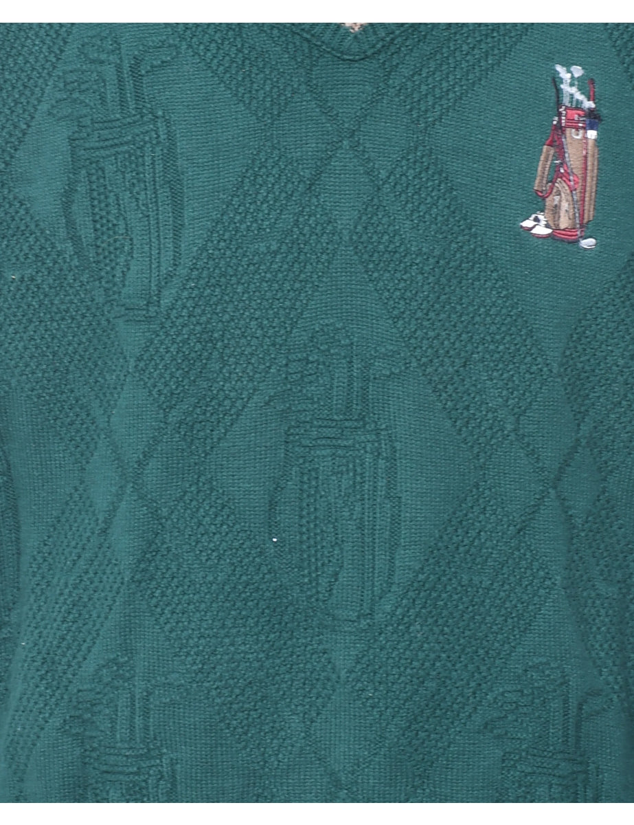 Dark Green Jumper - L