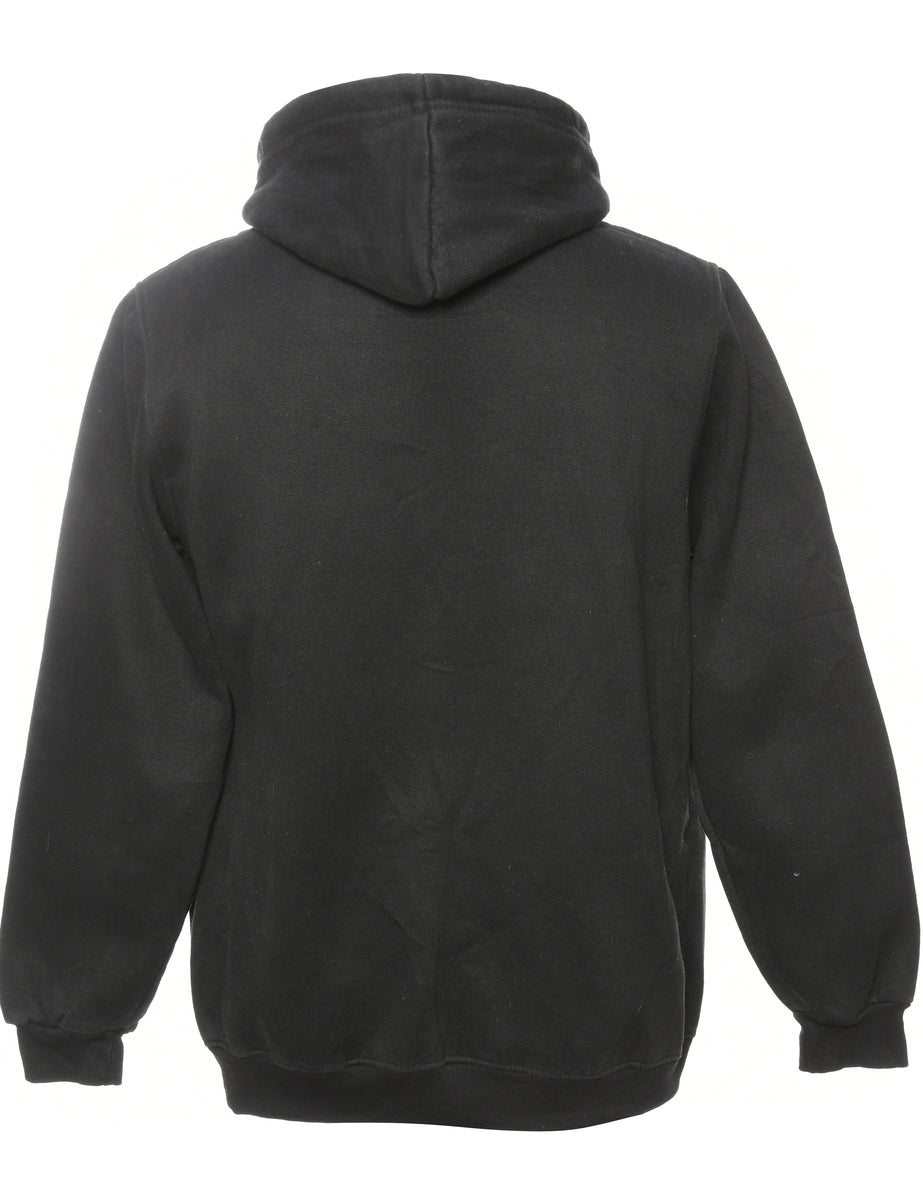 Black Printed Hoodie - M