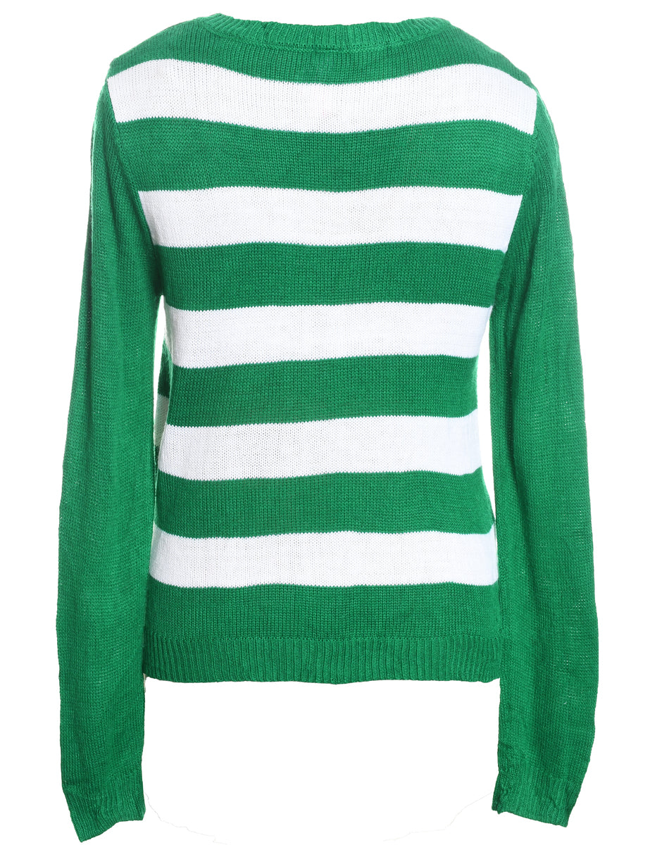 Christmas Tree Print Jumper - L