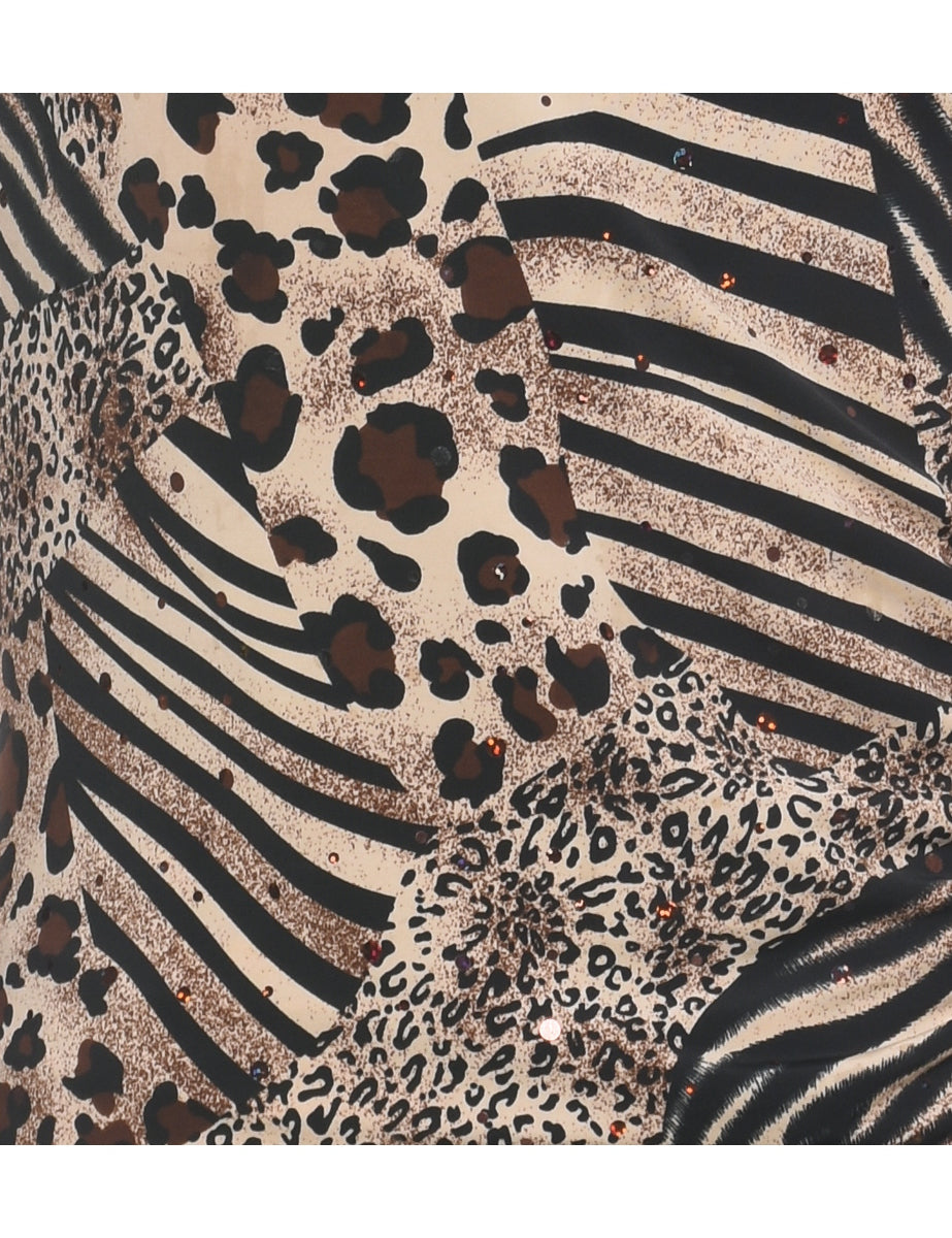 Leopard Print Top - M