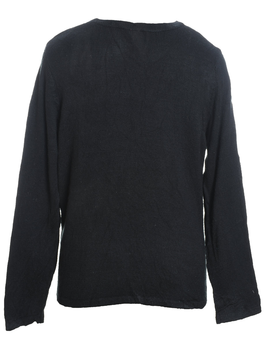 Black Christmas Jumper - L