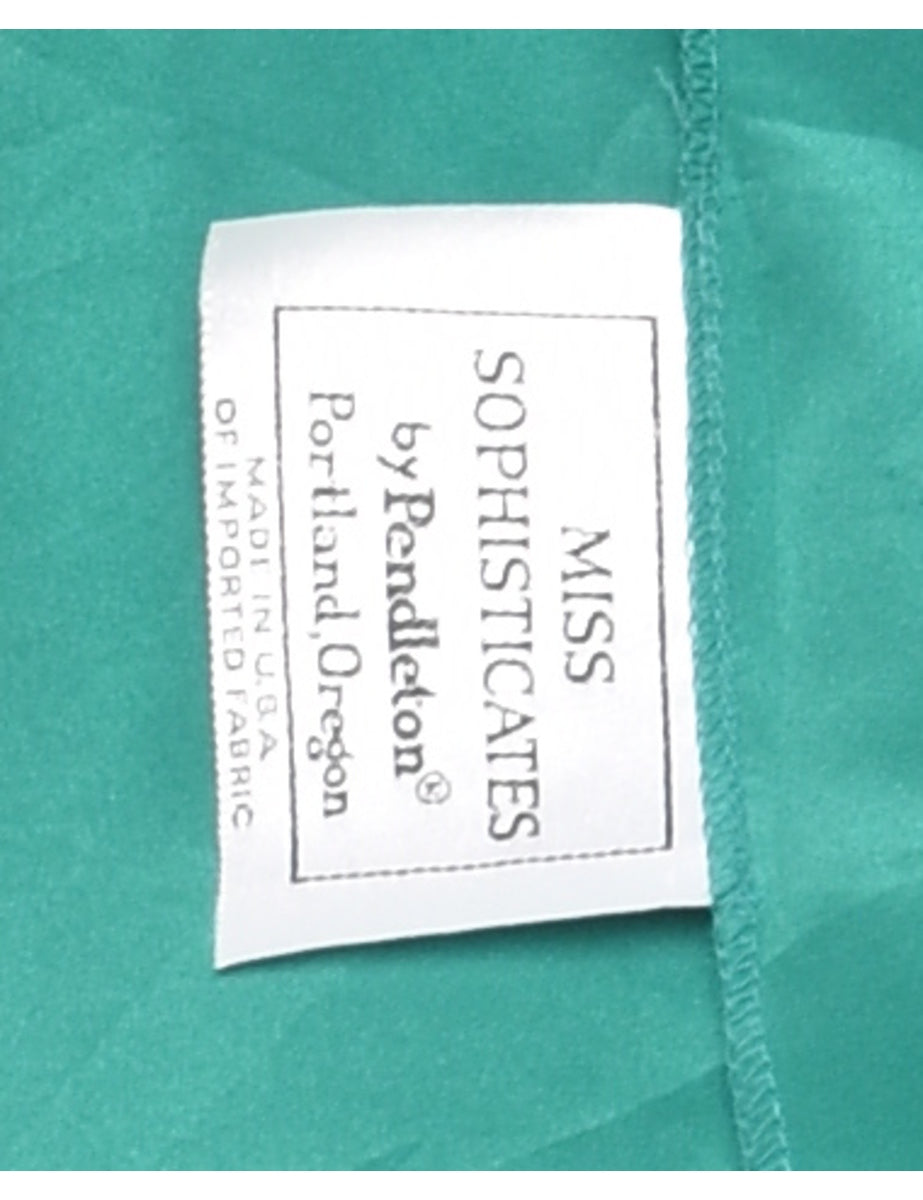 Long Sleeved Green Blouse - L