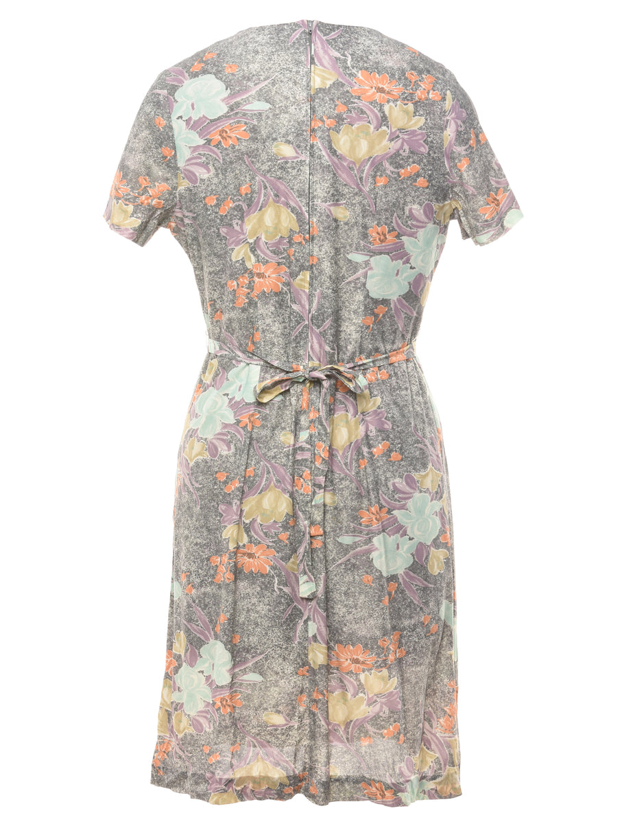 Floral Print Day Dress - M