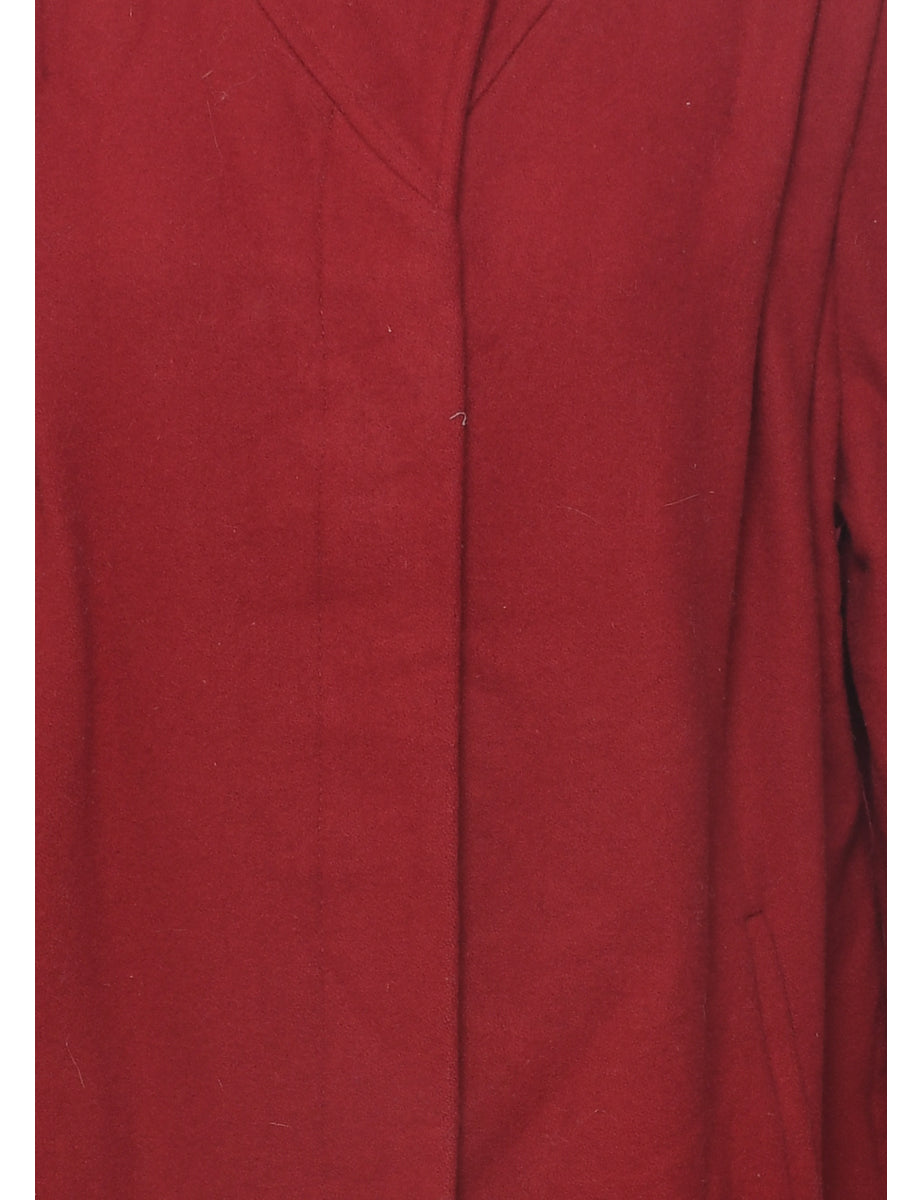 Red Wool Coat - L