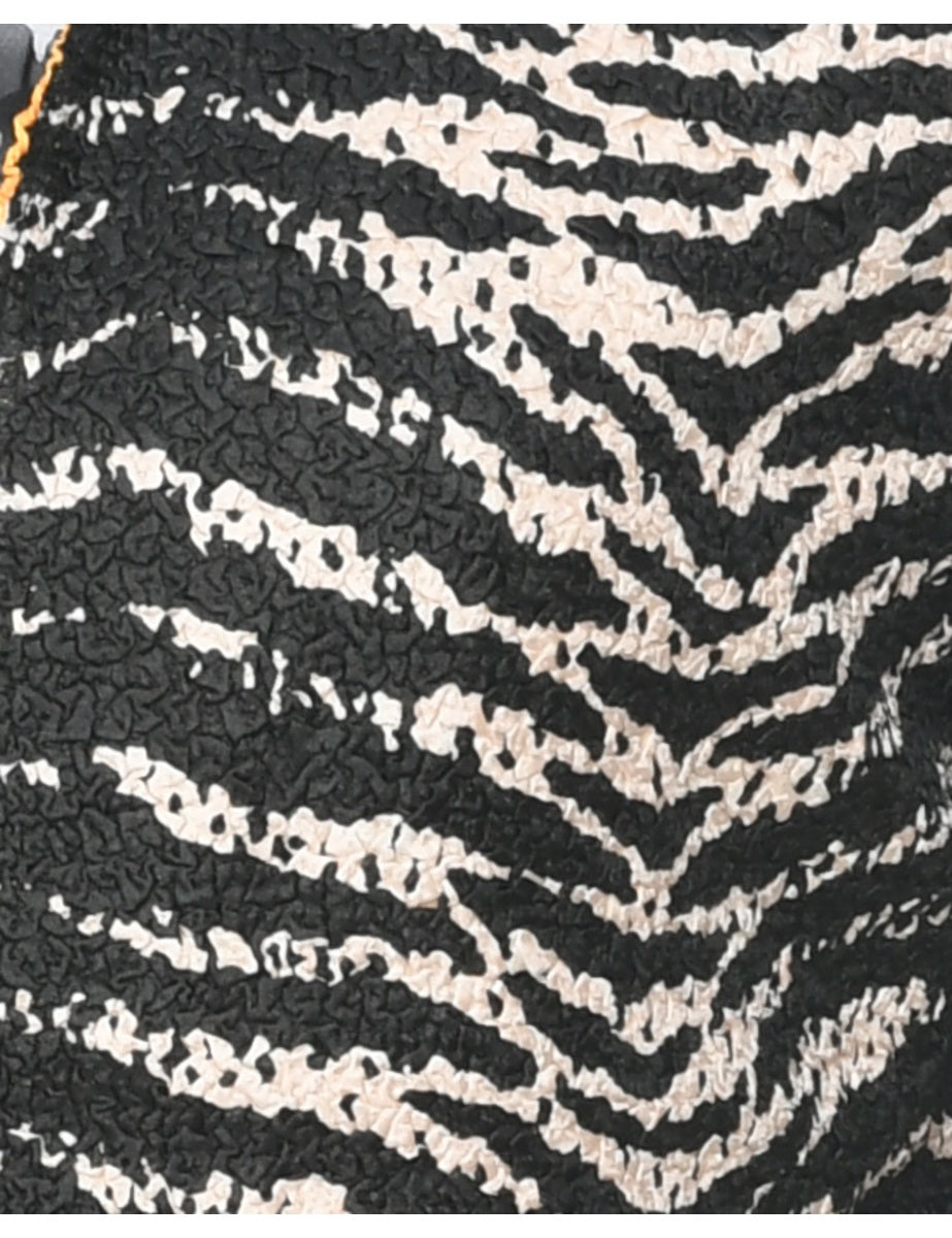 Zebra Print Black Jacket - M