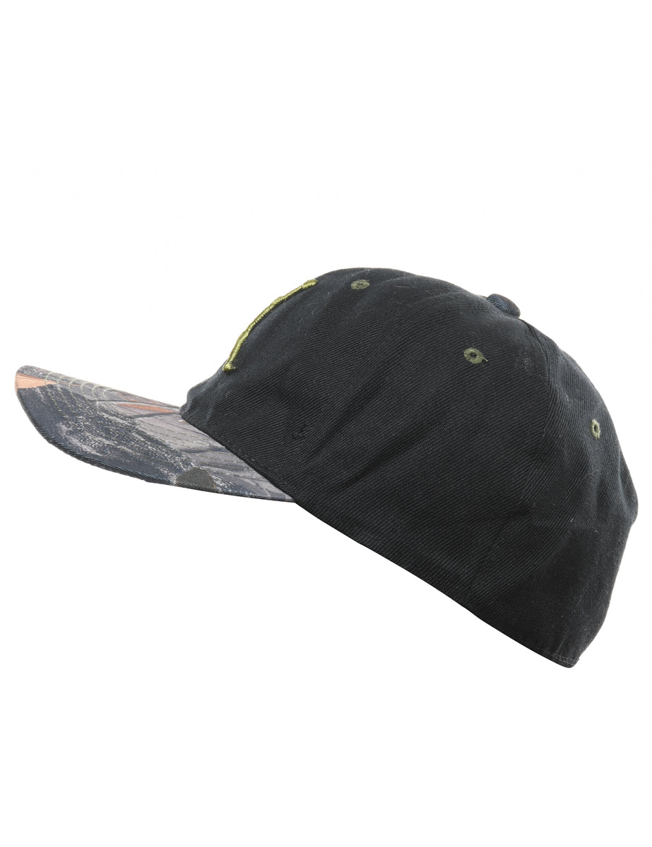 Black Embroidery Cap - XS
