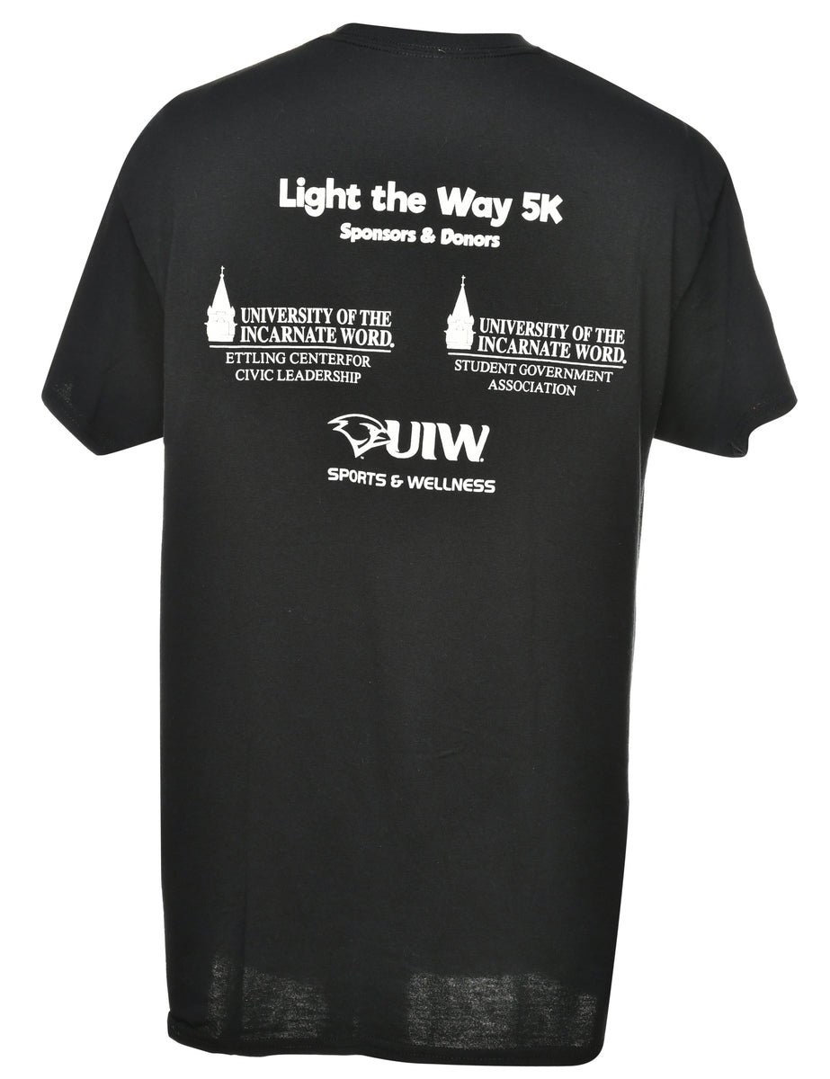 Black Printed T-shirt - XL