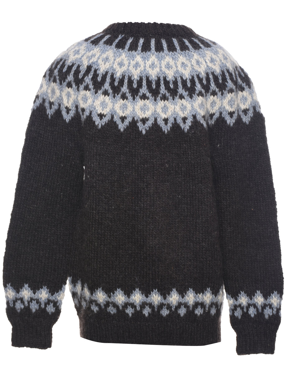 Nordic Dark Brown Jumper - M