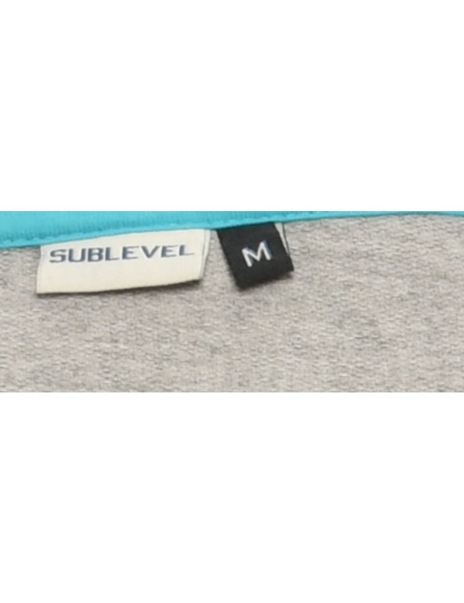 Grey Hooded Sweatshirt - M