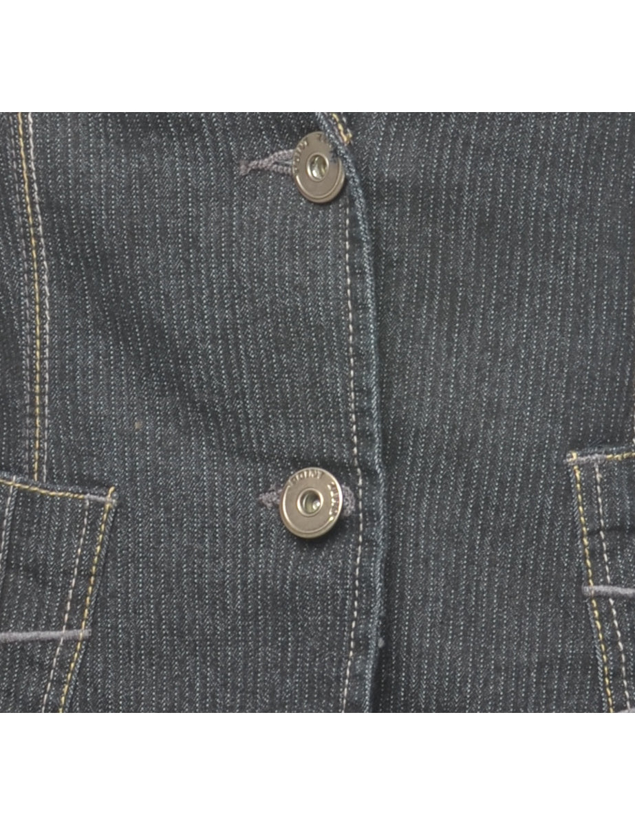 Black Denim Jacket - L