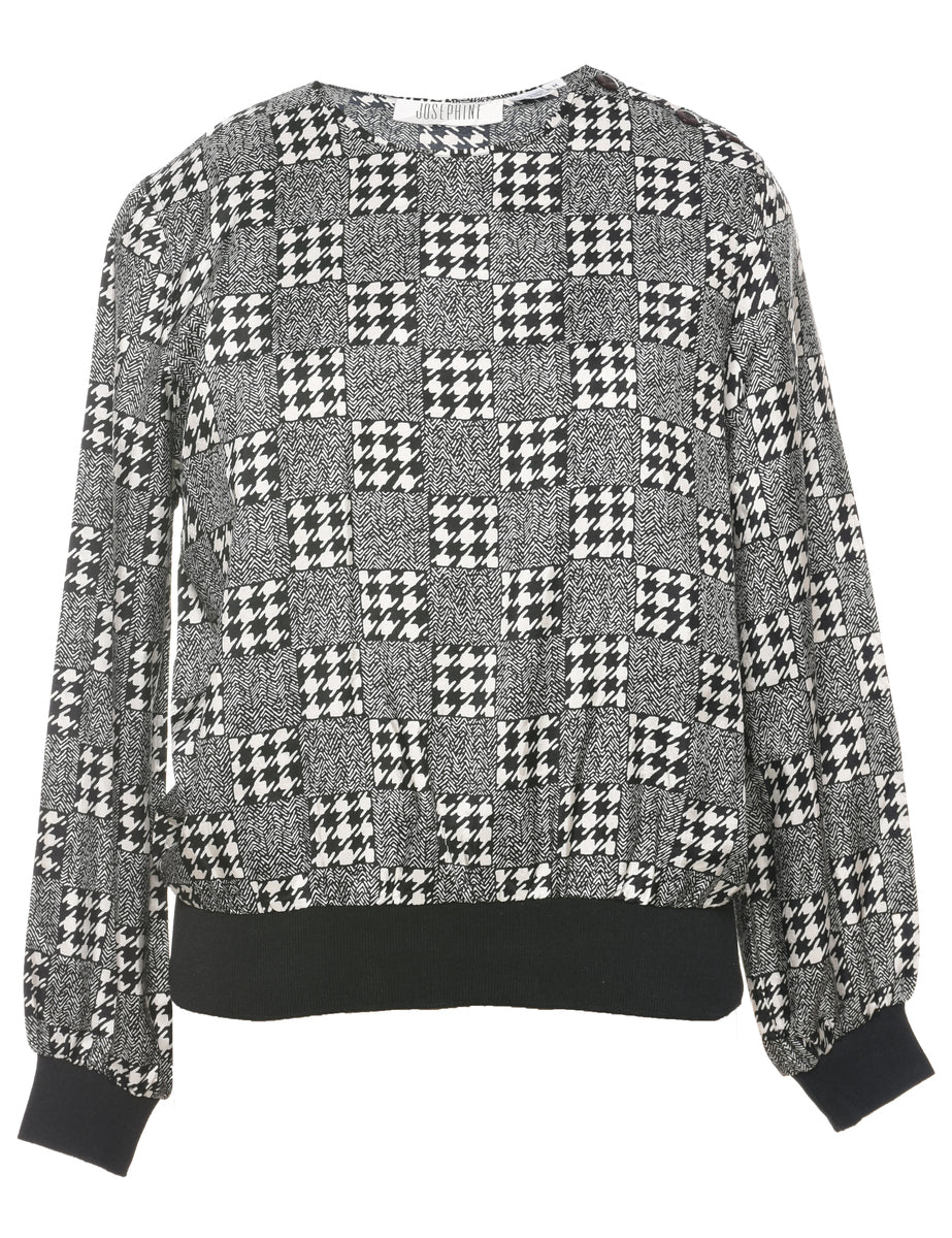 Long Sleeved Printed Top - M