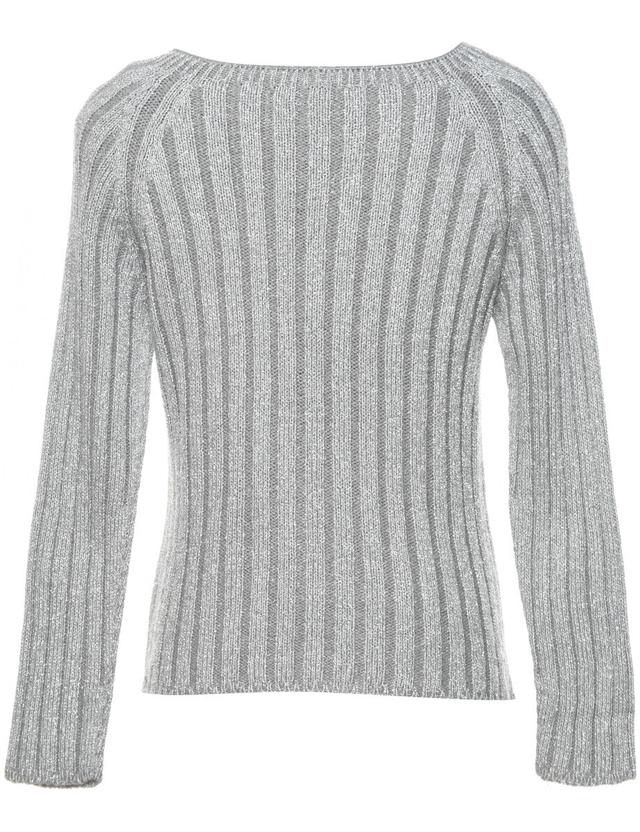Lurex Thread Pattern Jumper - S