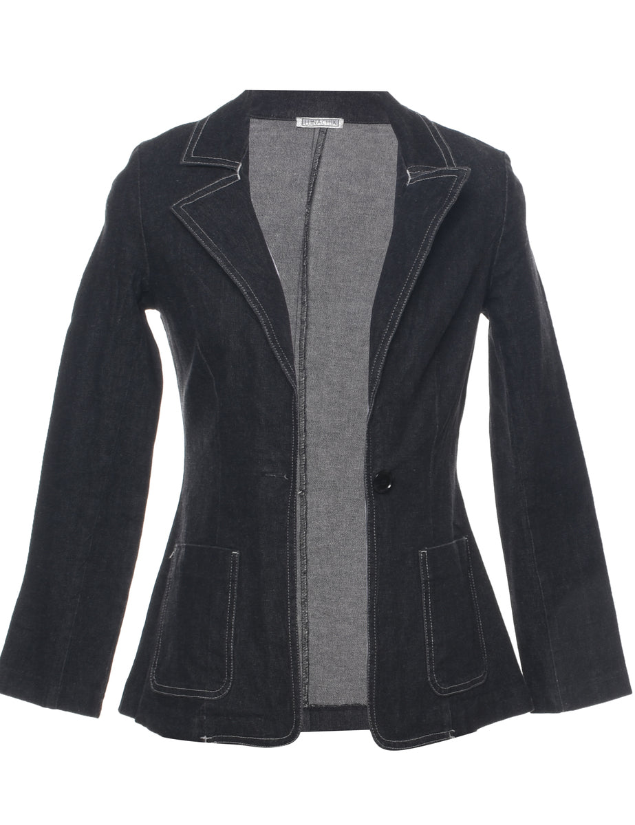 Dark Grey Denim Jacket - S