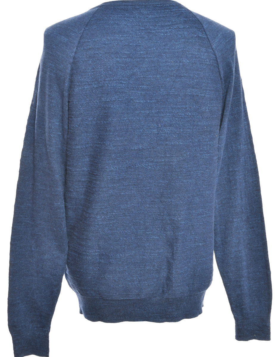 Long Sleeved Navy Jumper - M