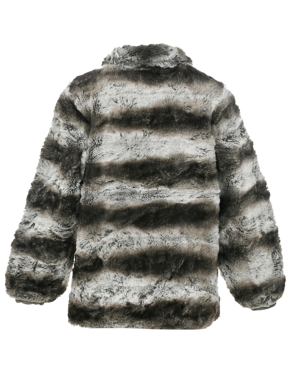 Multi-colour Faux Fur Jacket - M