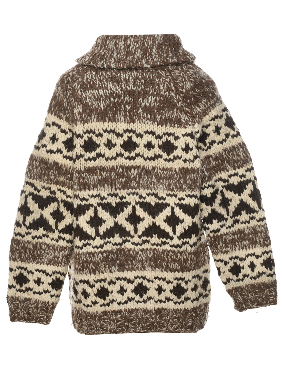 Zip Front Cardigan - L
