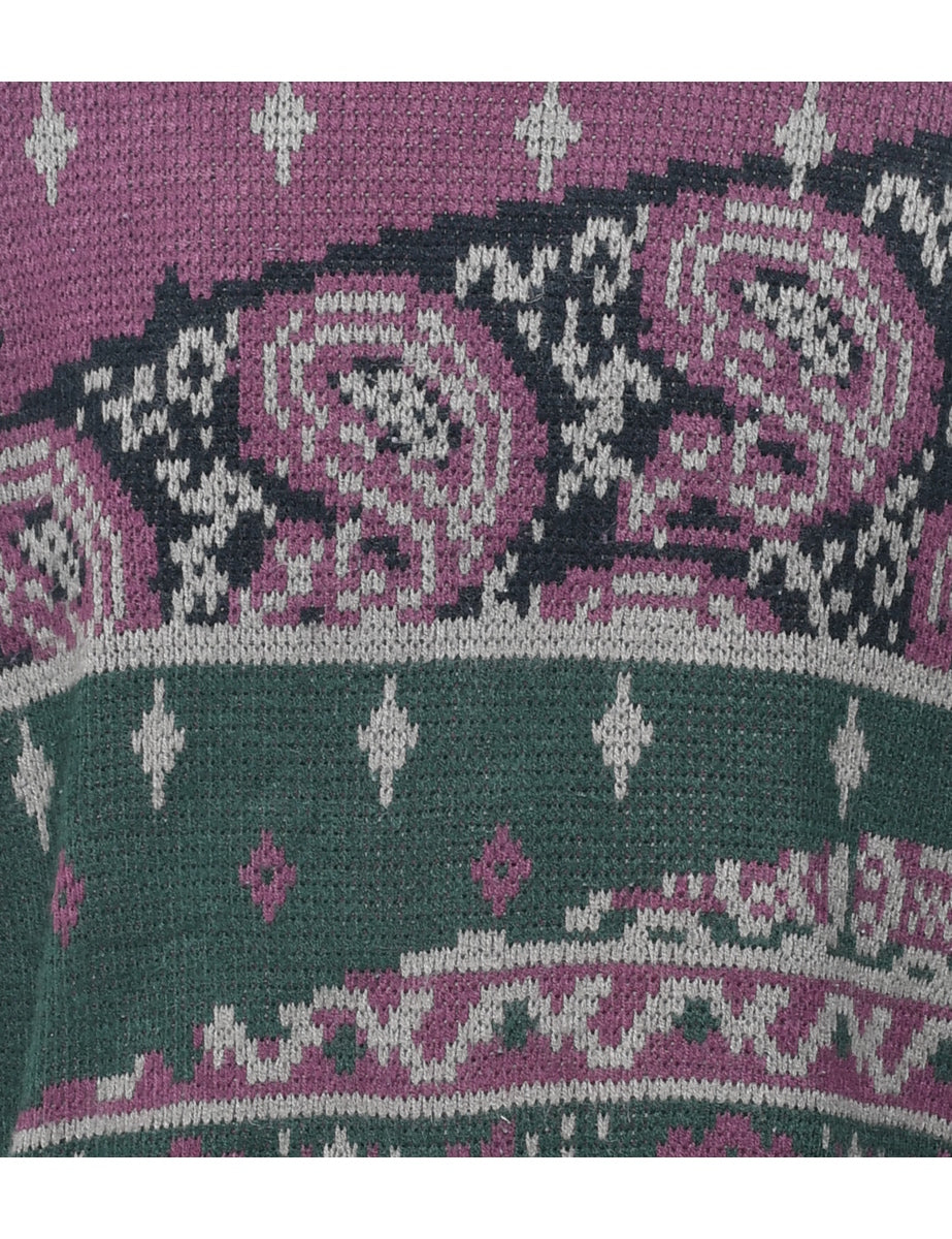 Paisley Pattern Jumper - L