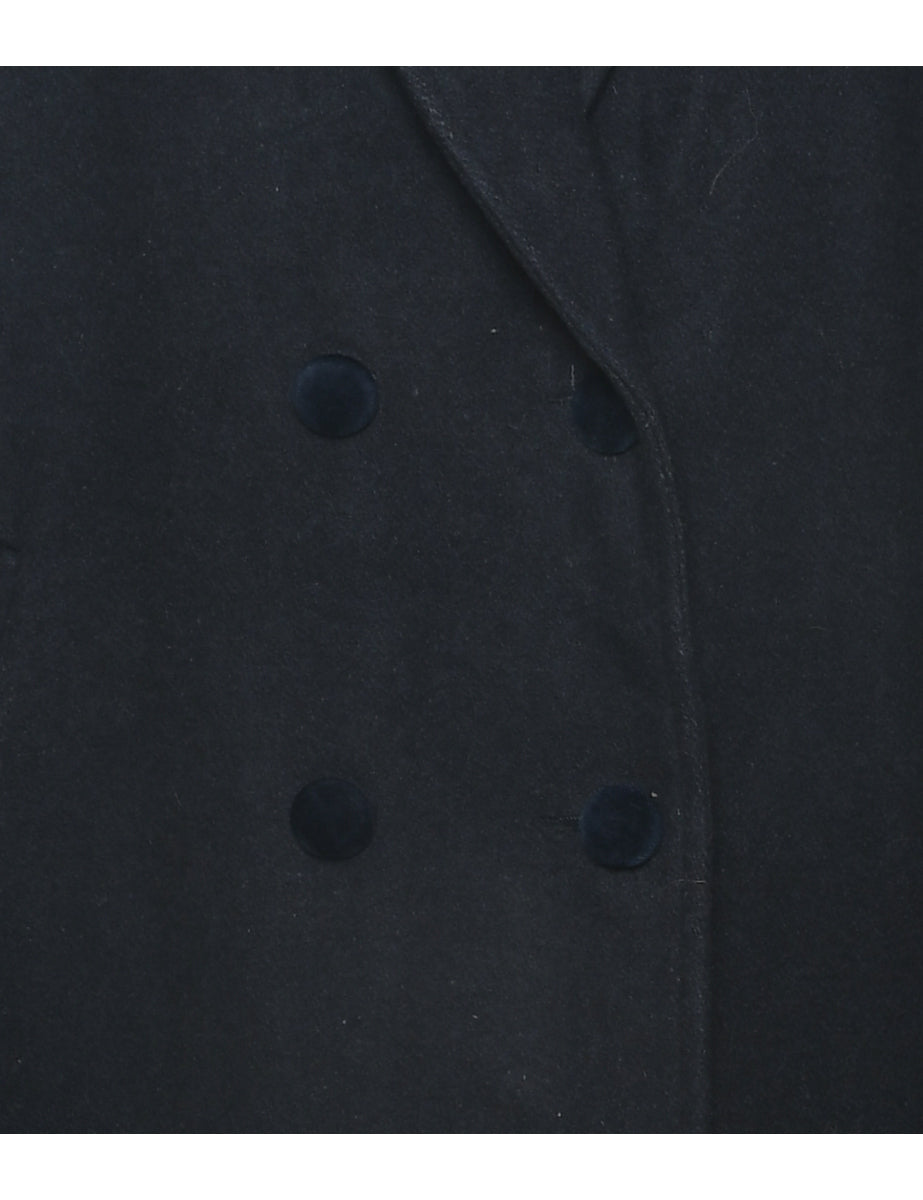 Double Breasted Wool Coat - L