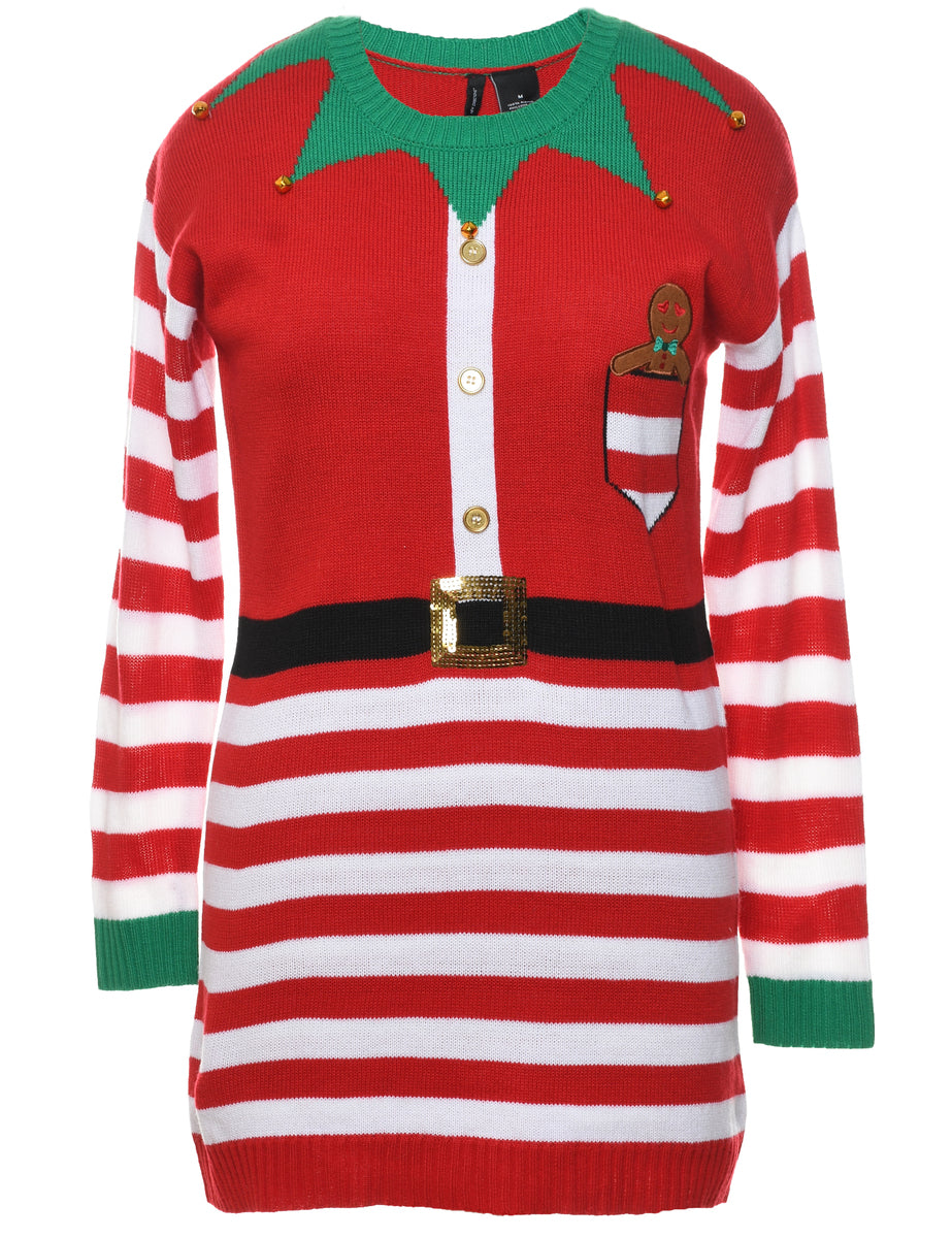 Red Christmas Jumper - M