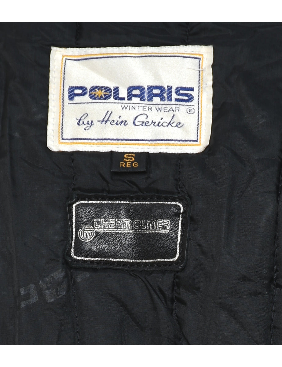 Black, Purple & Pink Polaris 1990s Leather Racing Jacket - S
