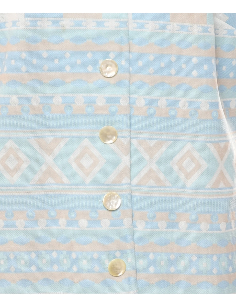Geometric Print Dress - L