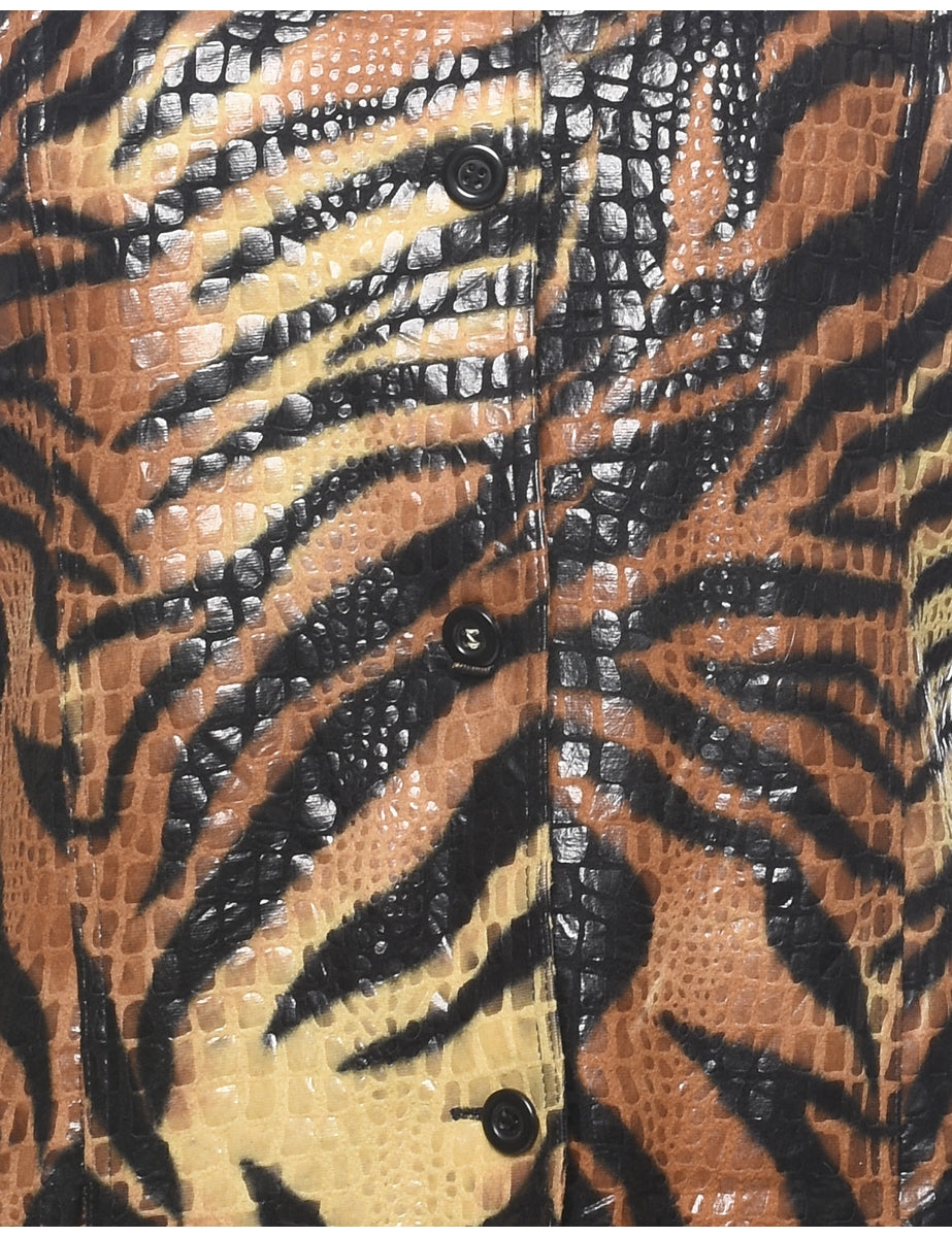 Animal Print Evening Jacket - L