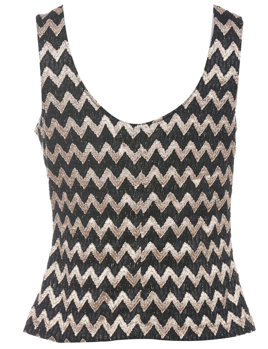 Black Evening Top - M