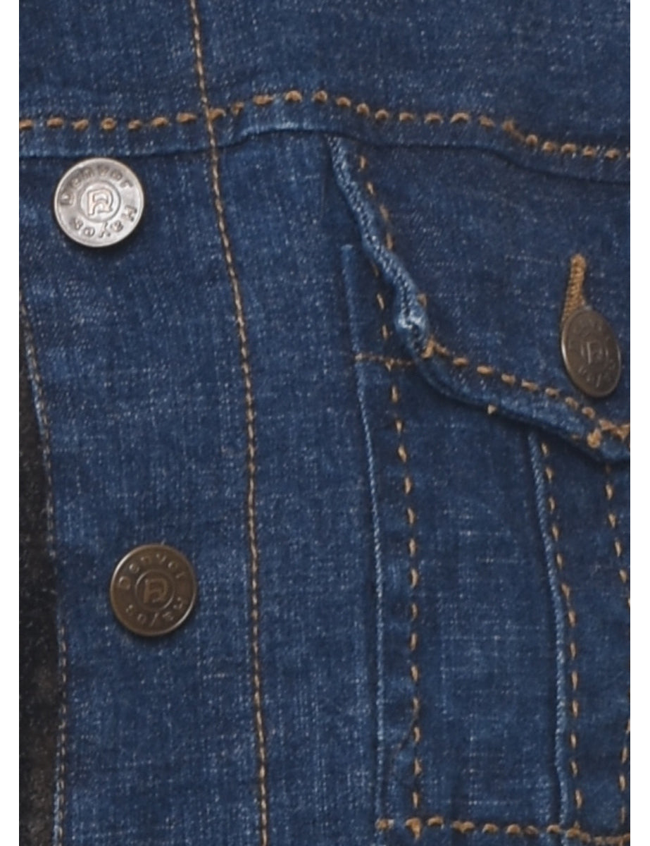 Button Front Denim Jacket - S