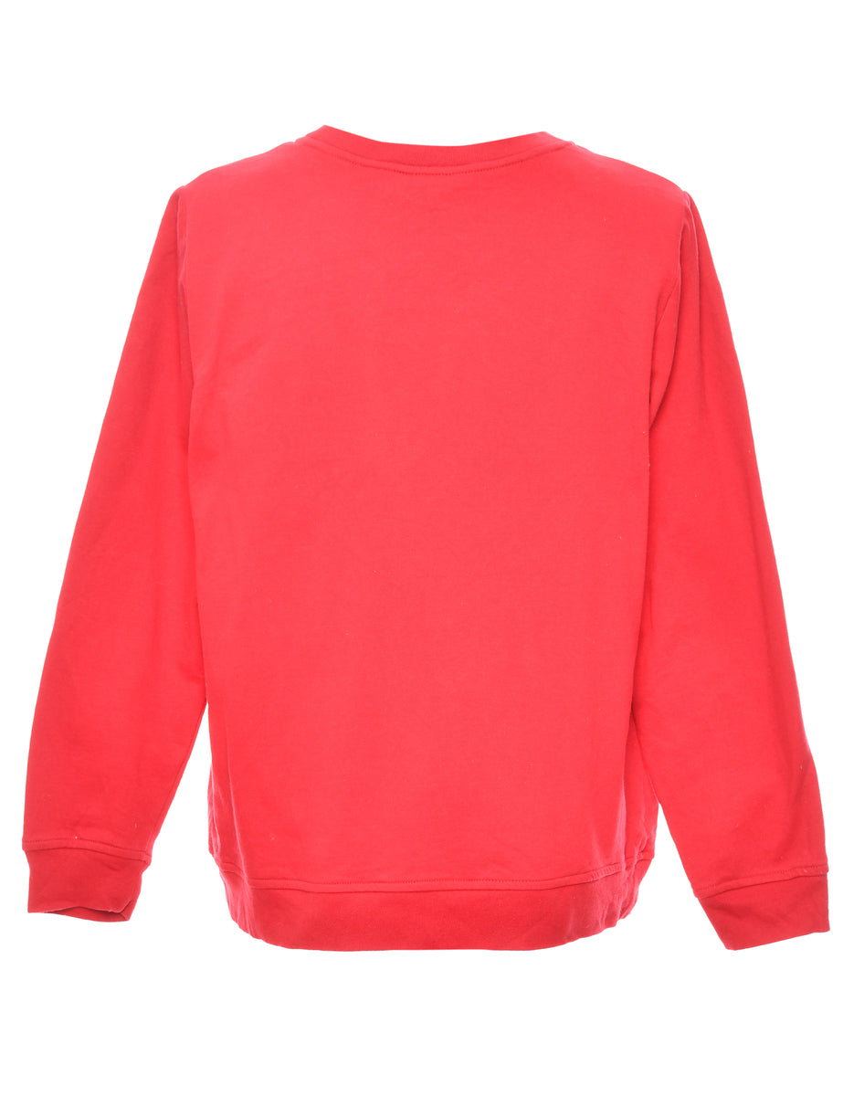 Snowman Red Christmas Sweatshirt - L