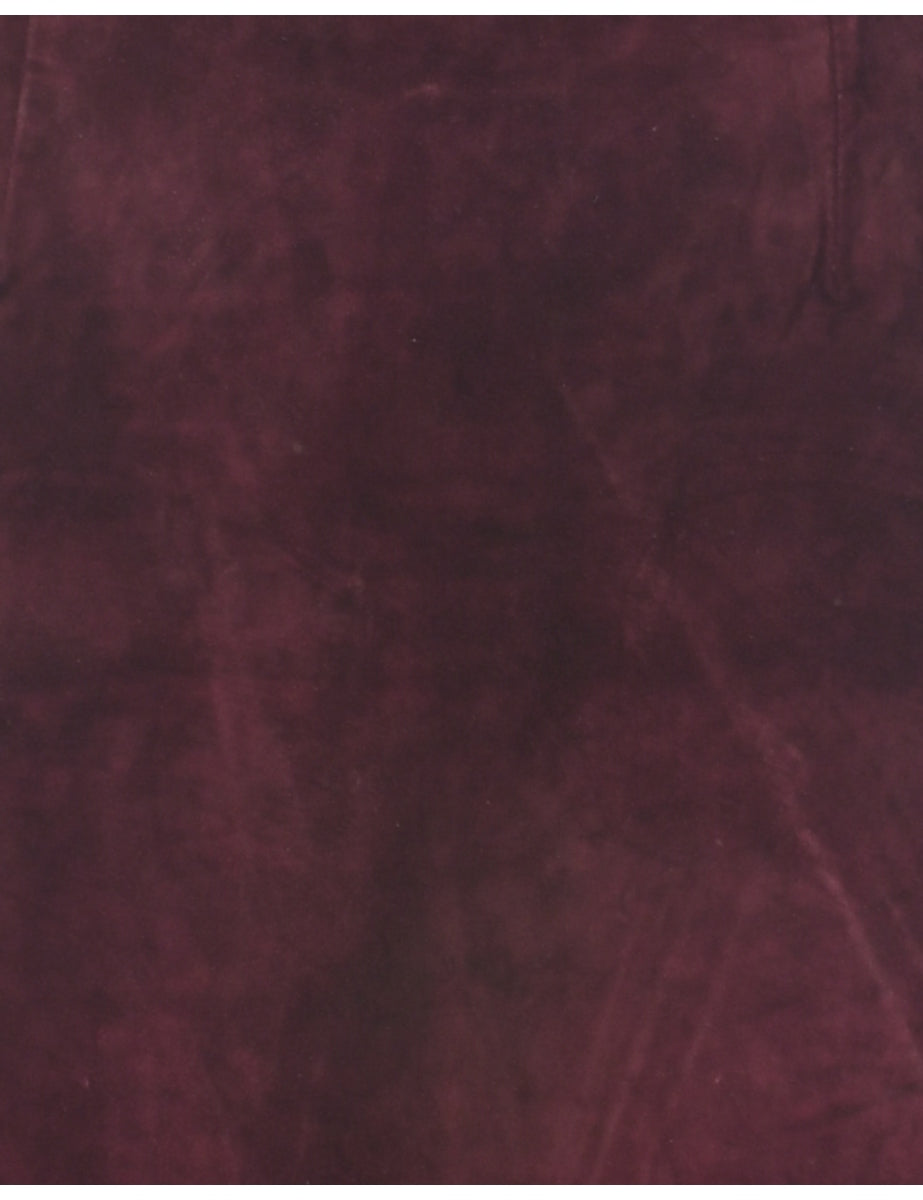 Suede Pencil Skirt - M