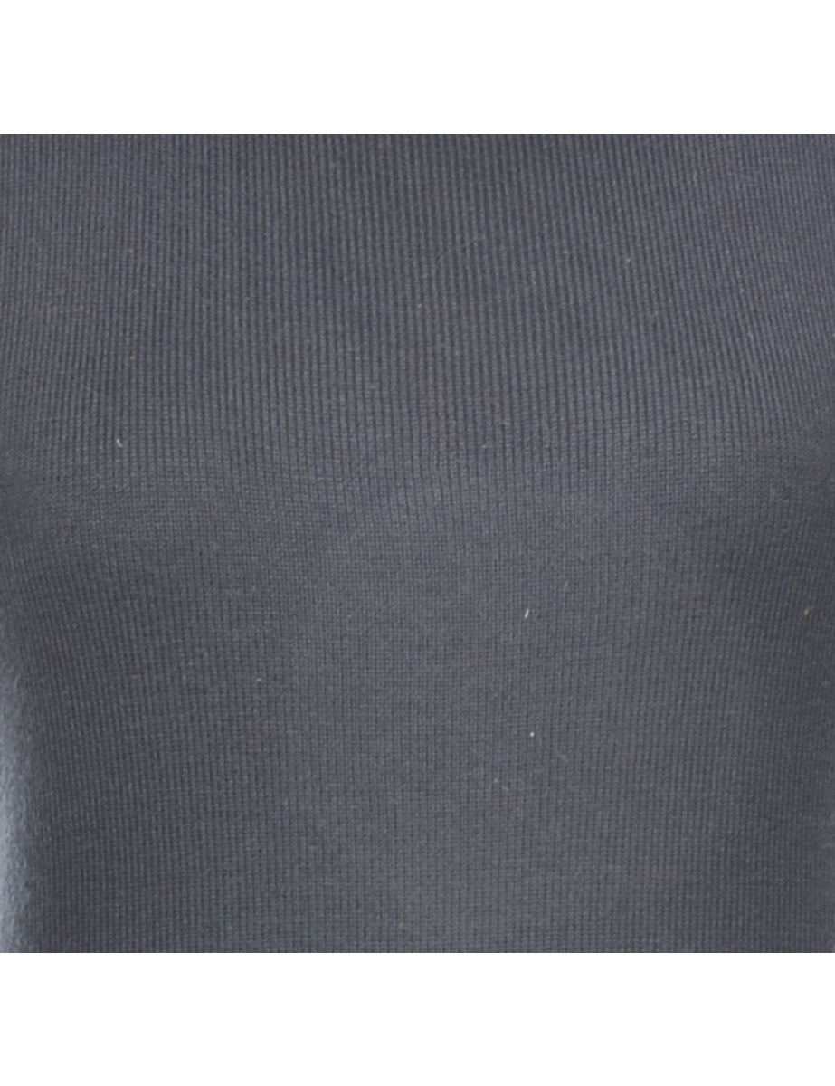 Black Sweater Vest - L