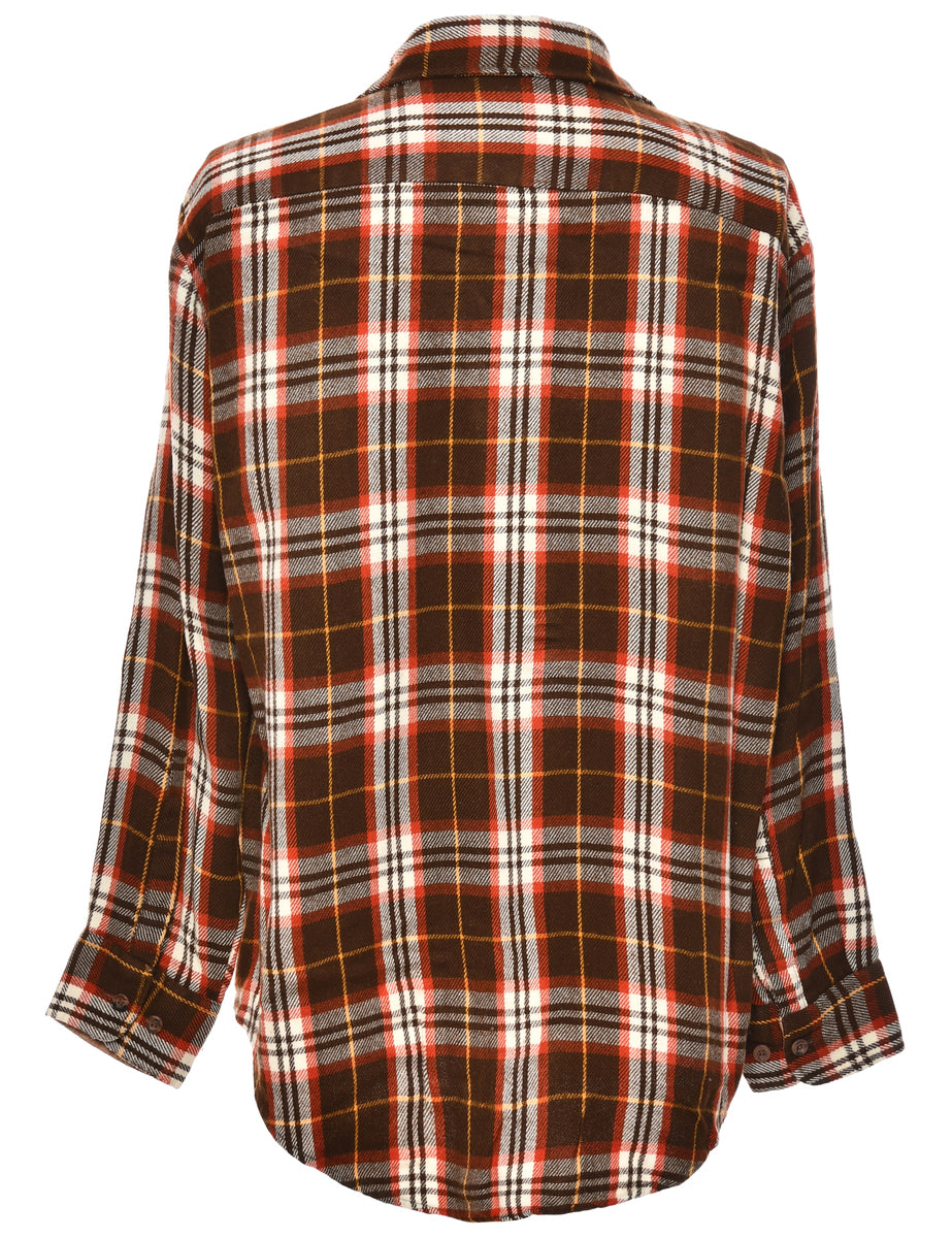 Brown Checked Shirt - XL