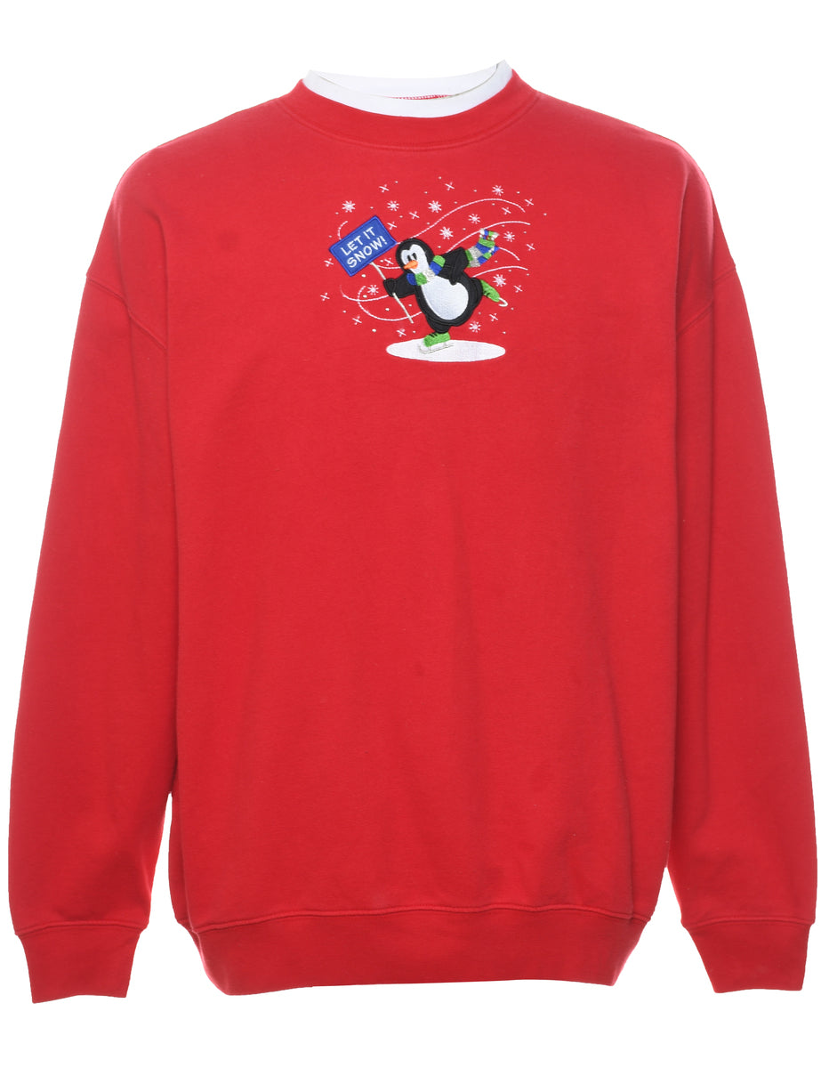 Red Christmas Sweatshirt - XL