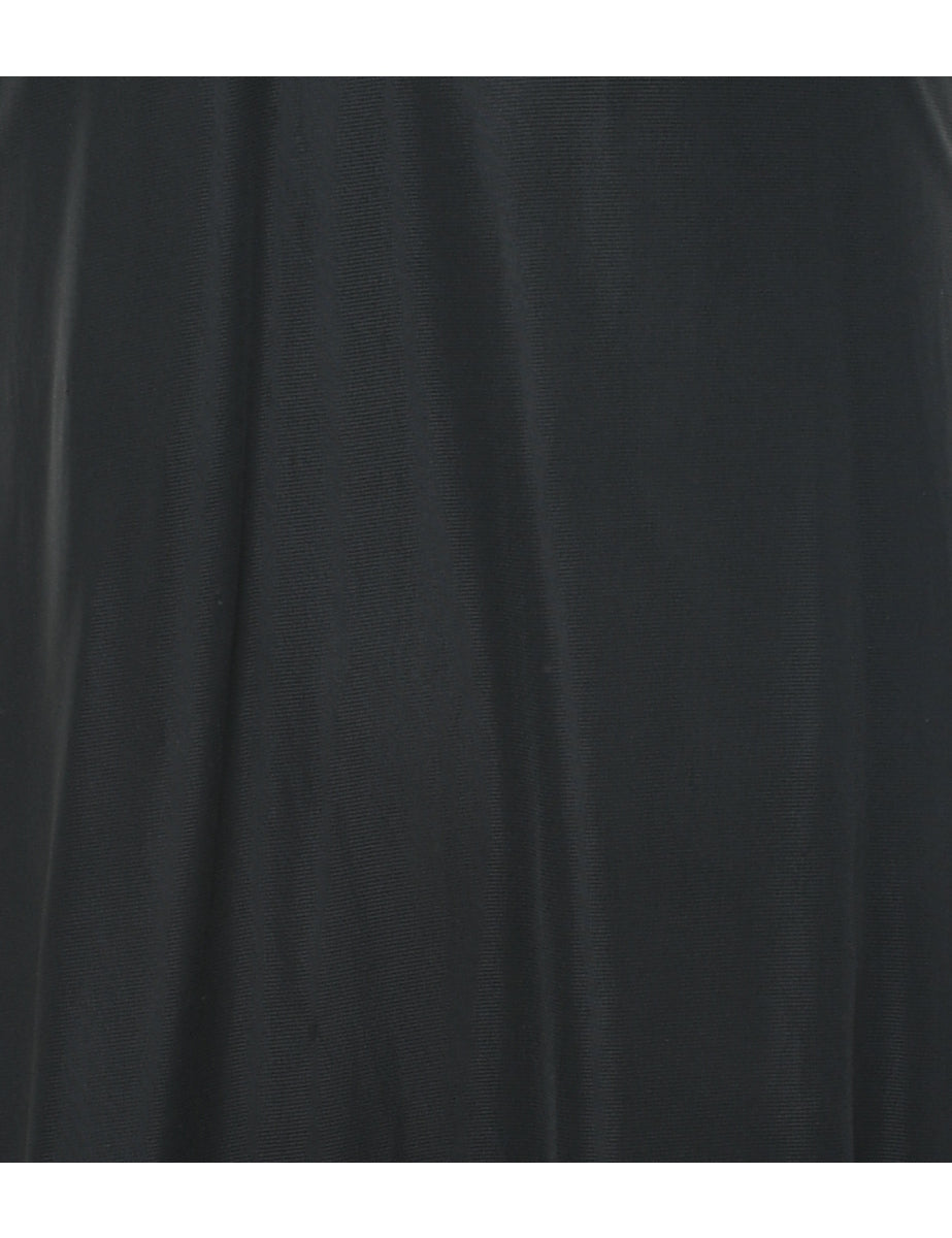 Black Classic Strappy Slip Dress - L