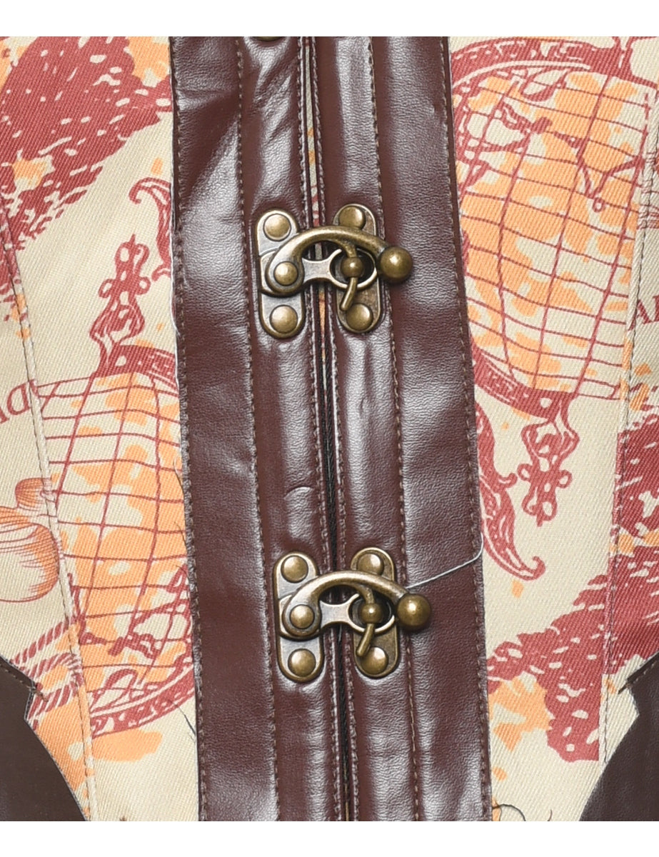 Novelty Print Corset - M
