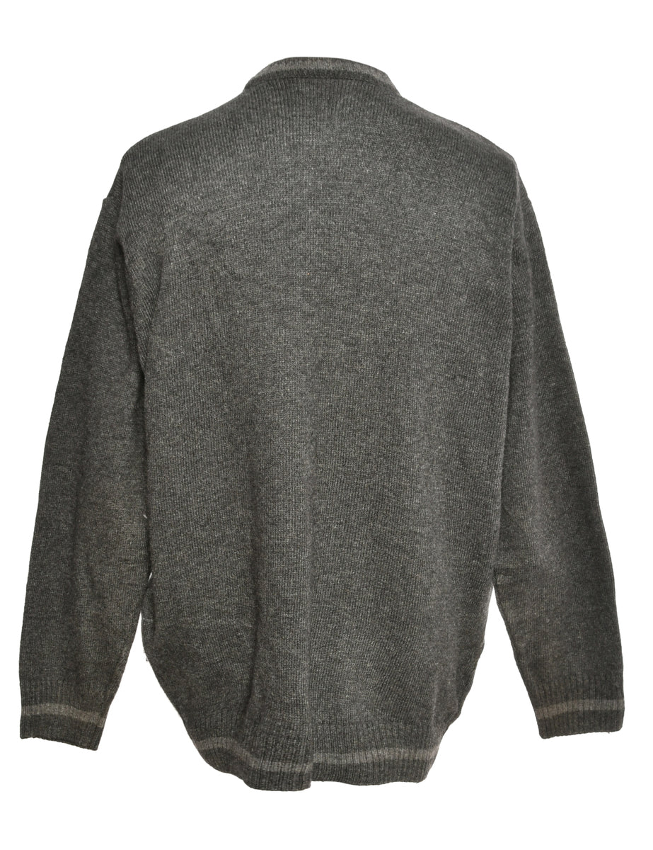 Grey Long Sleeved Jumper - M