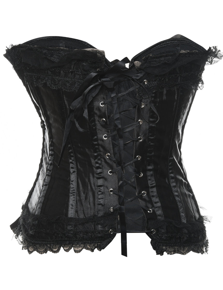 Black Frilly Corset - S