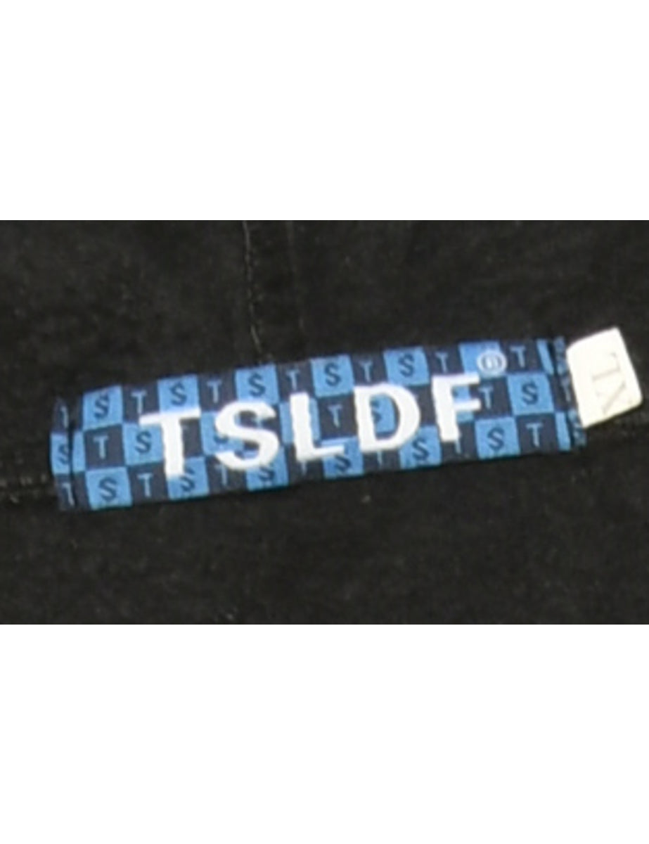 Black Printed Hoodie - M