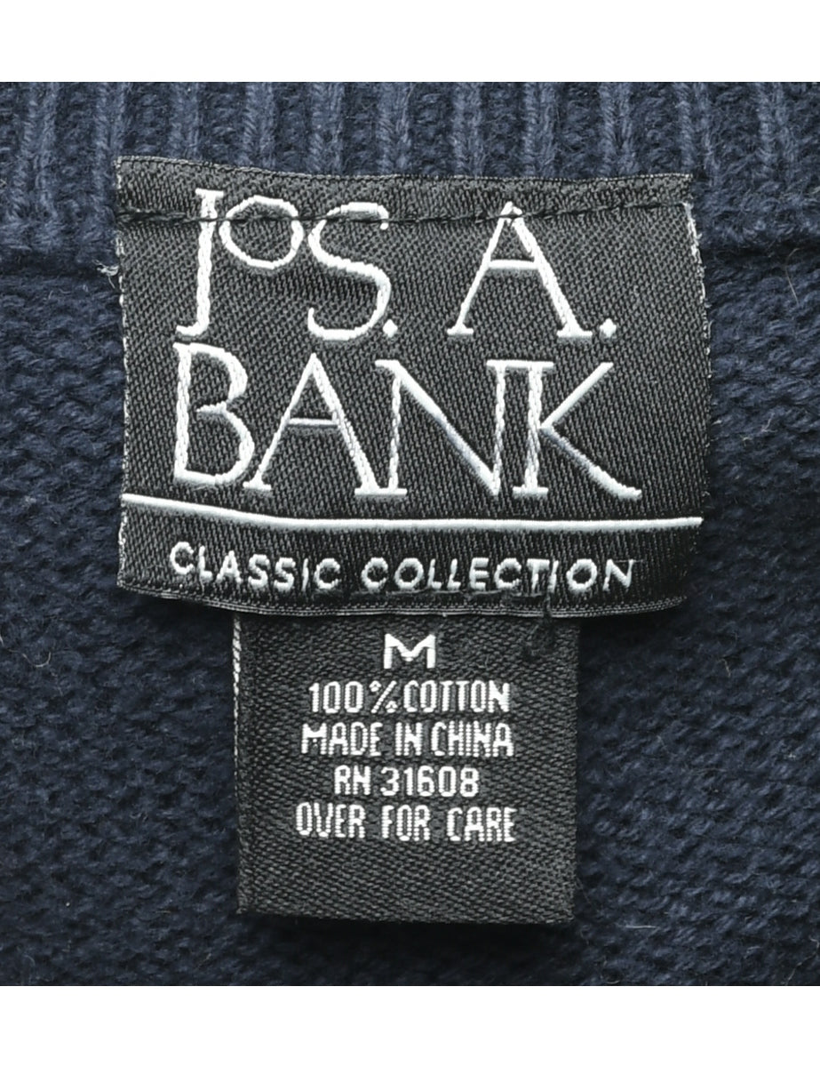 Cable Knit Black Vest - M