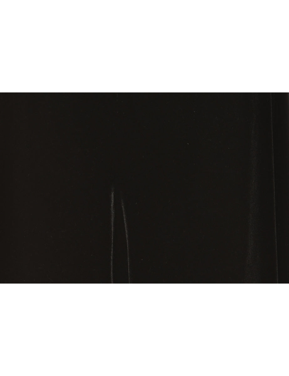 Velvet Fabric Black Trousers - W28 L28