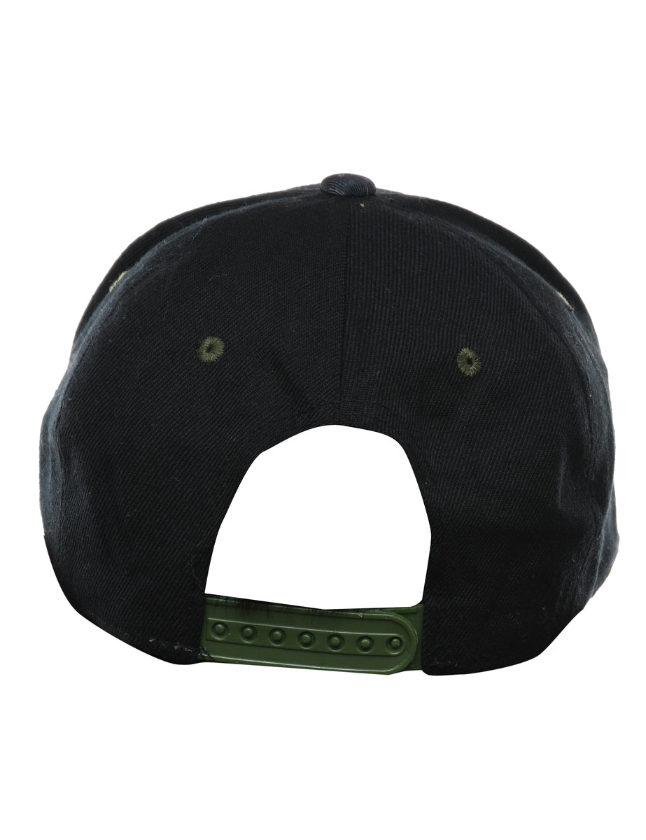 Black Embroidery Cap - XS